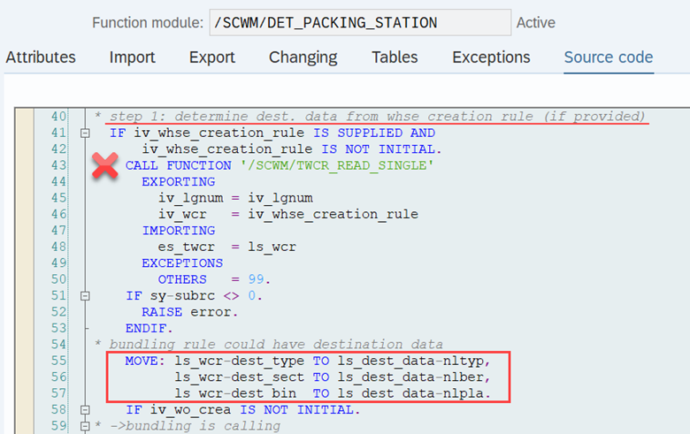 SAP EWM work center determination for packing_05